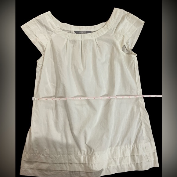 Lot 2 women’s blouses white cap sleeve & one shoulder tops ruffle layer dressy S - Picture 2 of 10